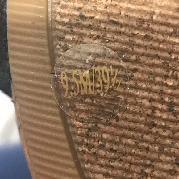 NWOT Lucky Brand LK Miller2 black woven platform cork wedge slip-on - Picture 9 of 15